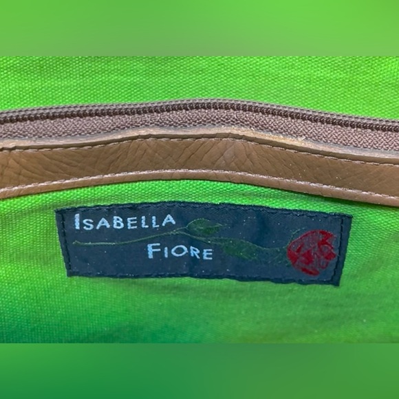 Isabella Fiore Tropical Embroidered Tote - Brown and Green - Picture 7 of 9